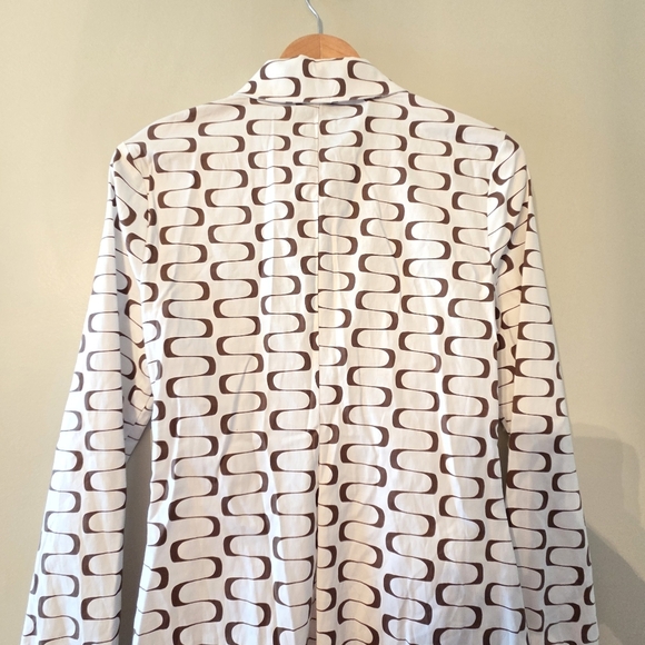 Reformation Vicki Women's Long Sleeve Cotton Frequency Print Mini Dress Size 4 - Picture 12 of 16